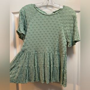 ALTARD STATE Green Floral Top - SMALL